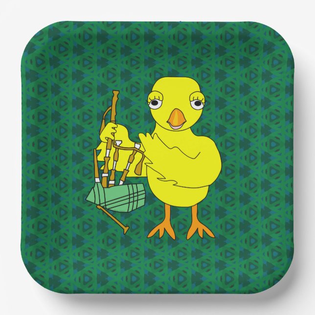Plato De Papel Bagpipe Chick (Anverso)