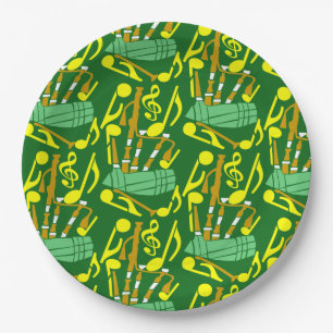 Plato De Papel Bagpipes Music Notes