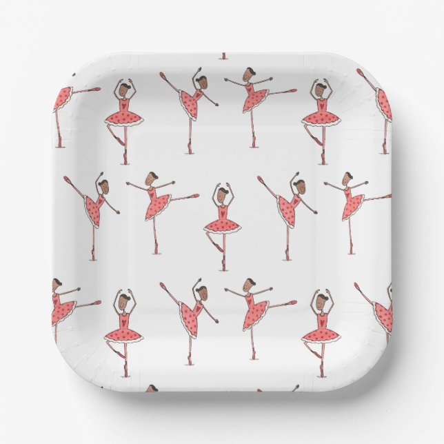Plato De Papel Bailarina Bailarina de Ballet (Anverso)