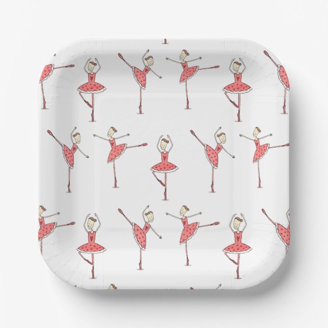 Plato De Papel Bailarina de ballet (Anverso)