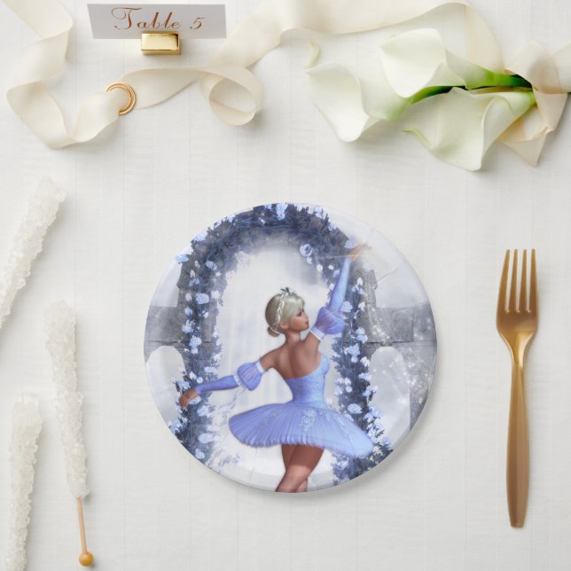 Plato De Papel Bailarina de ballet celestial (Boda)