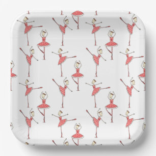 Plato De Papel Bailarina de ballet personalizada