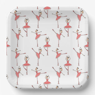 Plato De Papel Bailarina de ballet personalizada