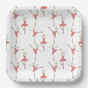 Plato De Papel Bailarina de ballet personalizada