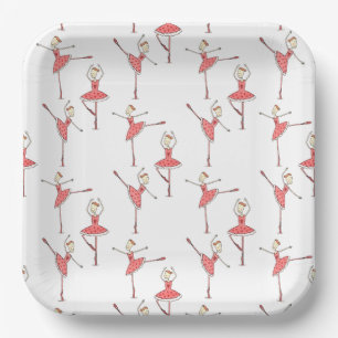 Plato De Papel Bailarina de ballet personalizada