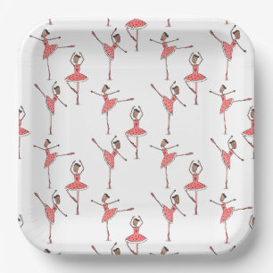 Plato De Papel Bailarina de ballet personalizada