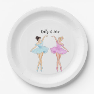 Plato De Papel bailarina de belle, chicas gemelos