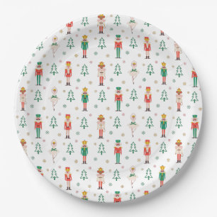Plato De Papel Bailarina de Cascanueces Navideño Festivo