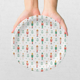Plato De Papel Bailarina de Cascanueces Navideño Festivo