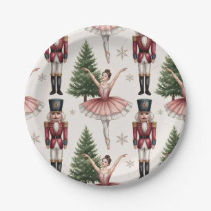 Plato De Papel Bailarina del Cascanueces bailarina árbol de Navid