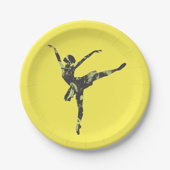 Plato De Papel Bailarina moderna de ballet (Anverso)