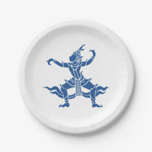 Plato De Papel Bailarina tailandesa ⚠ ⚠ Rótulo tailandés