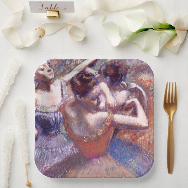 Plato De Papel Bailarinas 1899 Edgar Degas (Boda)