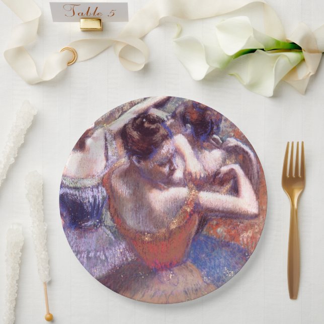 Plato De Papel Bailarinas 1899 Edgar Degas (Boda)