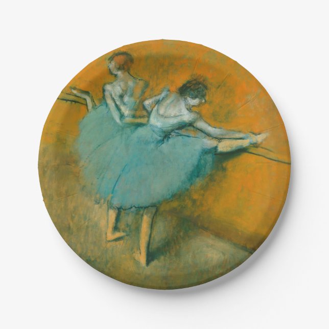 Plato De Papel Bailarinas de Degas en el ballet de bar (Anverso)
