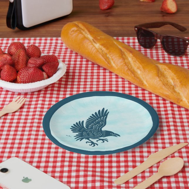 Plato De Papel Baile Blue Raven (Picnic)