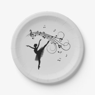 Plato De Papel Baile de Ballerina con música