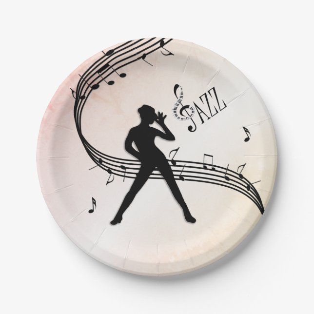 Plato De Papel Baile de jazz (Anverso)