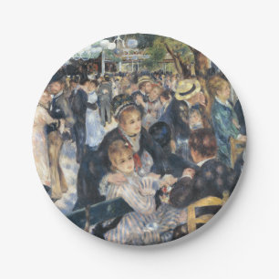 Plato De Papel Baile de Renoir en Moulin de la Galette Vintage