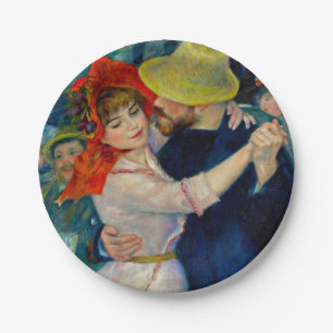 Plato De Papel Baile en Bougival Pierre Renoir