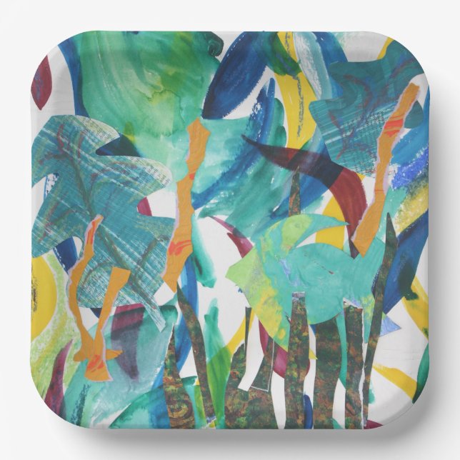 Plato De Papel Bajo el fiesta marino, placas de papel (Anverso)