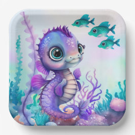 Plato De Papel Bajo el mar