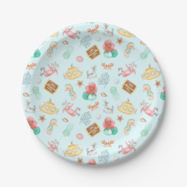 Plato De Papel Bajo el mar