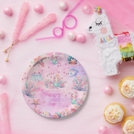 Plato De Papel Bajo el mar, cumpleaños de un niño