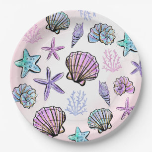 Plato De Papel Bajo el mar Día de los Niños con Temas Temáticos
