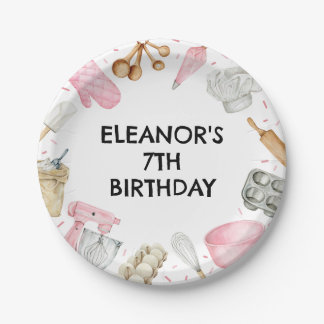Plato De Papel Baking Cupakes Decorador Cumpleaños