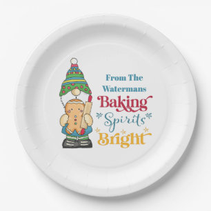 Plato De Papel Baking Spirits Brillantes Navidades de cookies