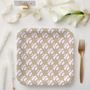 Plato De Papel Bala de béisbol