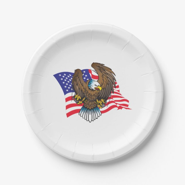 Plato De Papel Bald Eagle (Anverso)