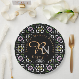 Plato De Papel Baldosa geométrica