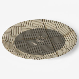 Plato De Papel Baldosas de concreto Personalizado de patrón medit