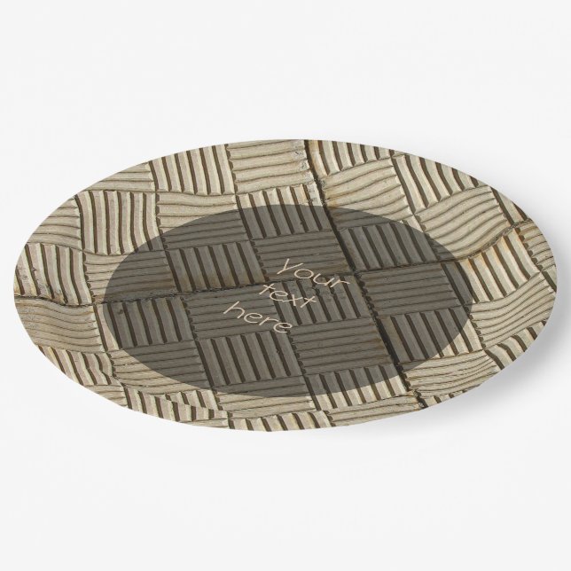 Plato De Papel Baldosas de concreto Personalizado de patrón medit (Angular)