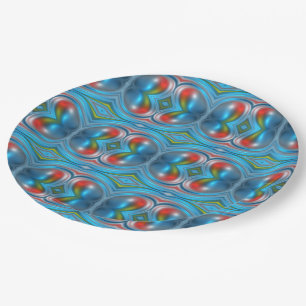 Plato De Papel Baldosas sin costura