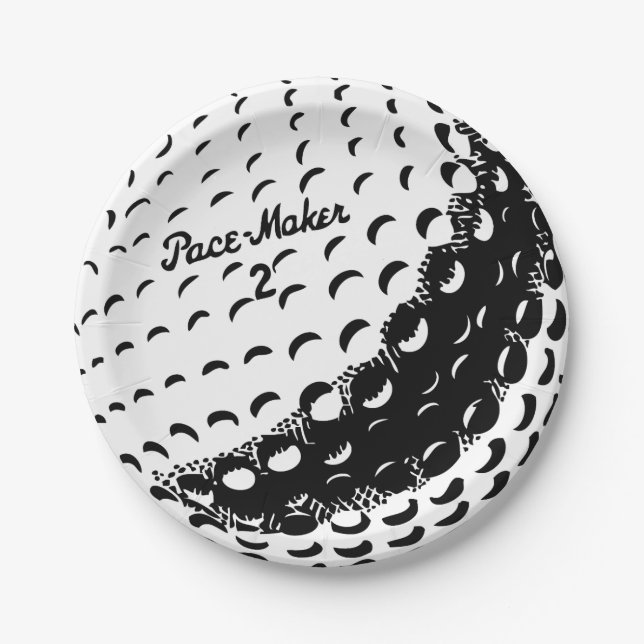 Plato De Papel Ball de golf (Anverso)