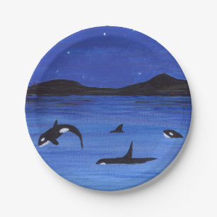 Plato De Papel Ballenas asesinas