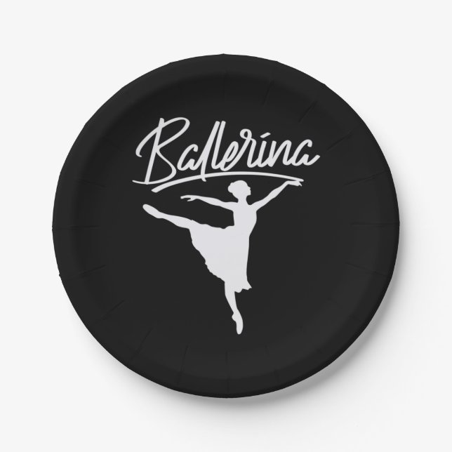 Plato De Papel Ballerina Dancer (Anverso)