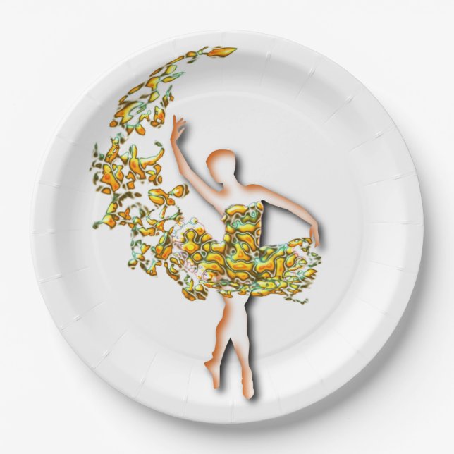 Plato De Papel Ballerina Dancer (Anverso)