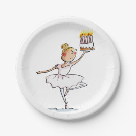 Plato De Papel Ballet Cumpleaños