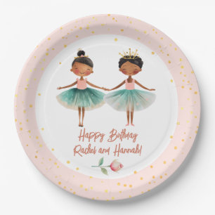 Plato De Papel Ballet Cute Ballerinas Ballet Doble Cumpleaños Ros