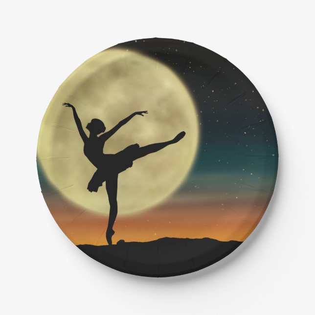 Plato De Papel Ballet de luna (Anverso)