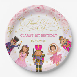 Plato De Papel Ballet Floral de oro púrpura de Rubor Mágico Nutcr