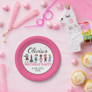 Plato De Papel Ballet Tap Jazz Acro Lyrical Dancer Fiesta de cump