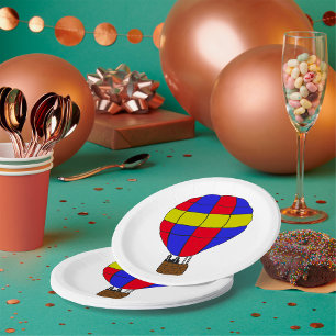 Plato De Papel Balón de aire caliente