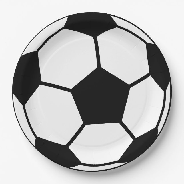 Plato De Papel Balón de fútbol (Anverso)