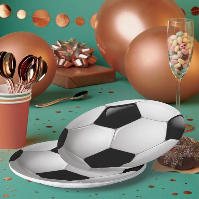 Plato De Papel Balón de fútbol (Multi)