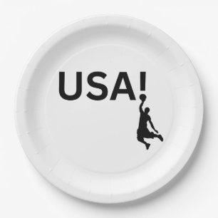 Plato De Papel Baloncestista de Estados Unidos